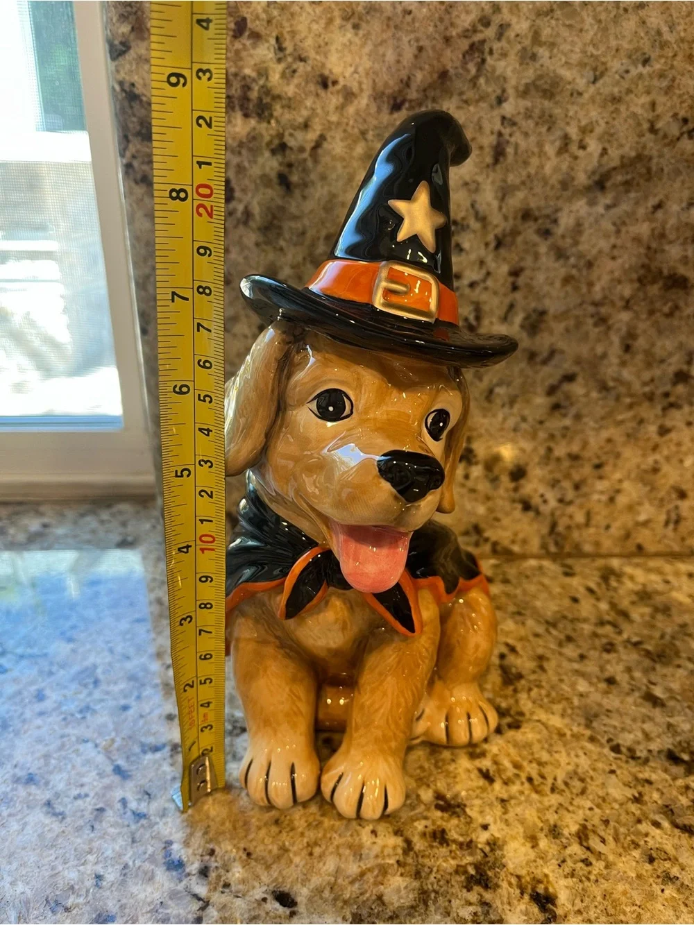 Blue Sky ClayWorks 2026  Ceramic Dog Figurine Halloween Witch Costume